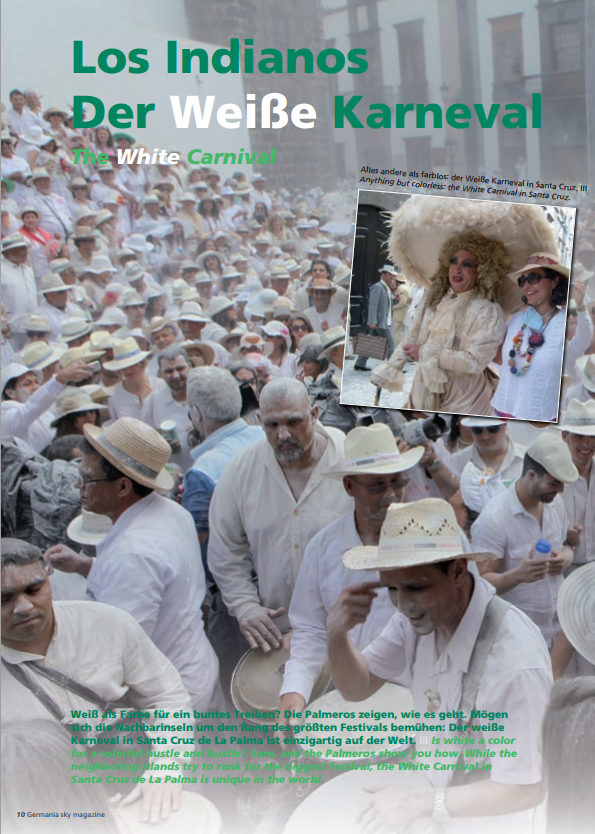 El magazine alemán dedica artículo "Los Indianos. El Carnaval Blanco" a nuestra fiesta más popular